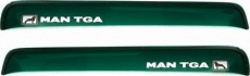 Дефлекторы REIN для окон (накладной скотч 3М) (2 шт.) MAN TGA 2000-2021 (прямой) Зеленый